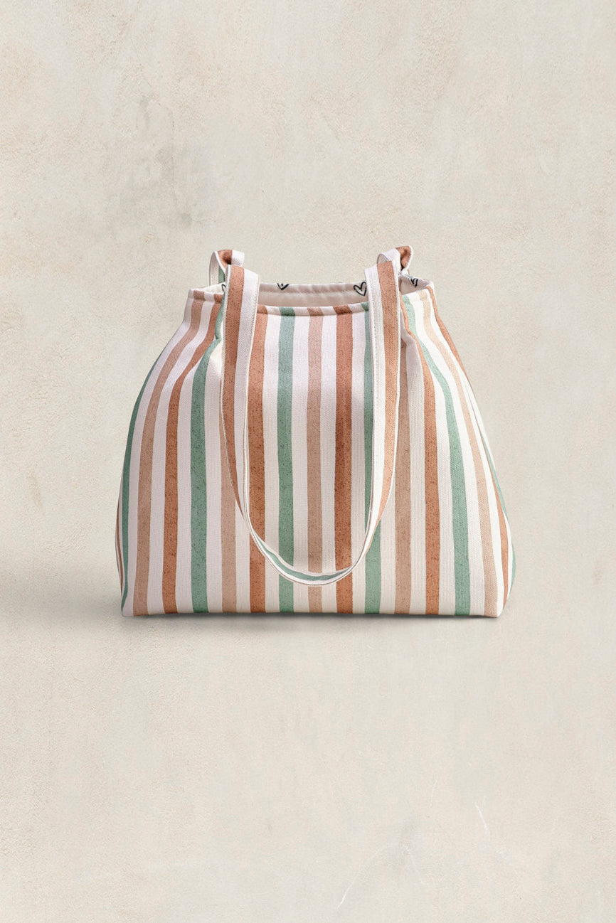 bolso al hombro rayas mujer