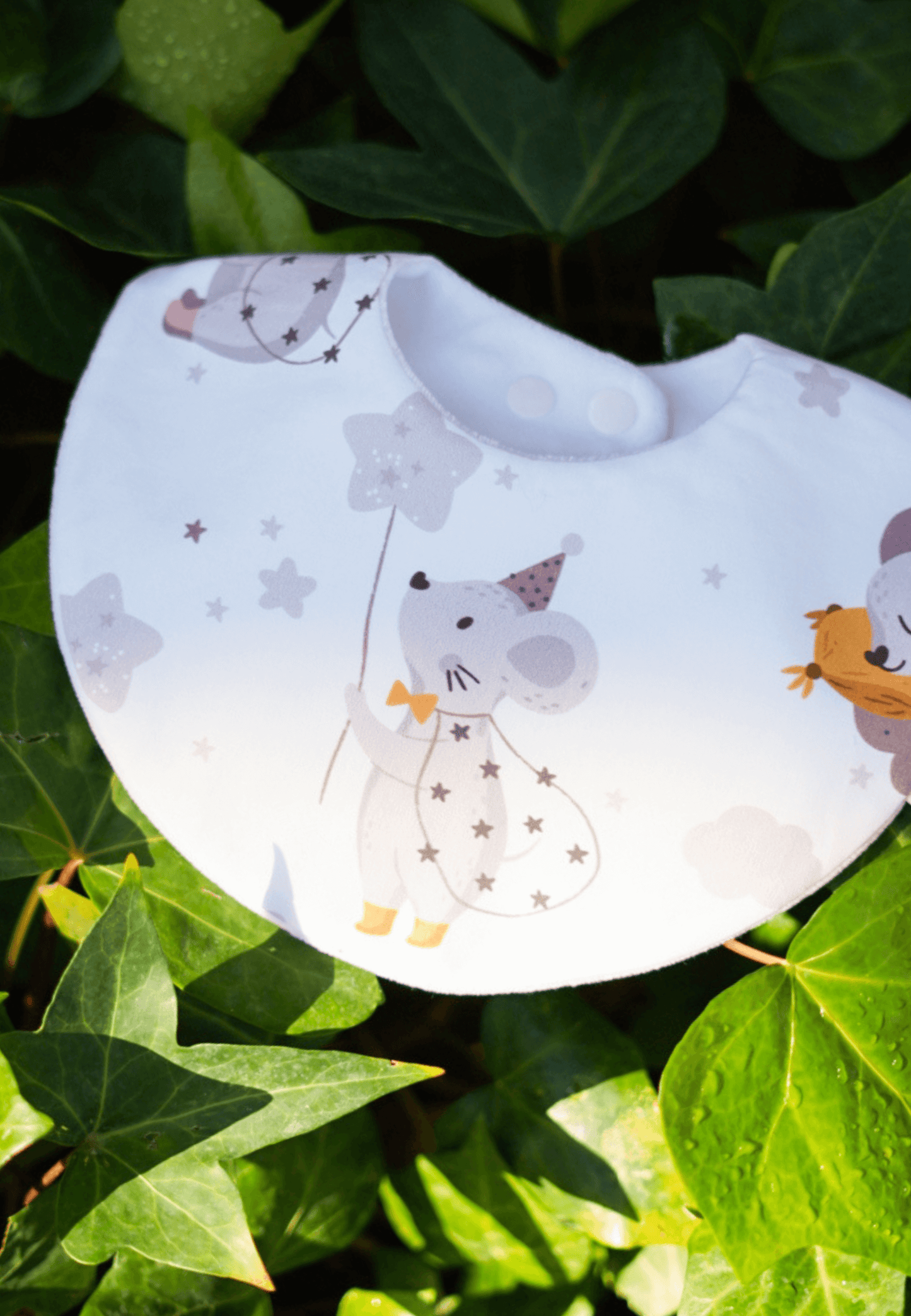 babero bebe con ratoncitos personalizable