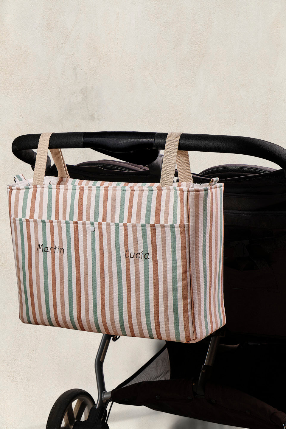 Bolso de carro gemelar Riviera Stripe