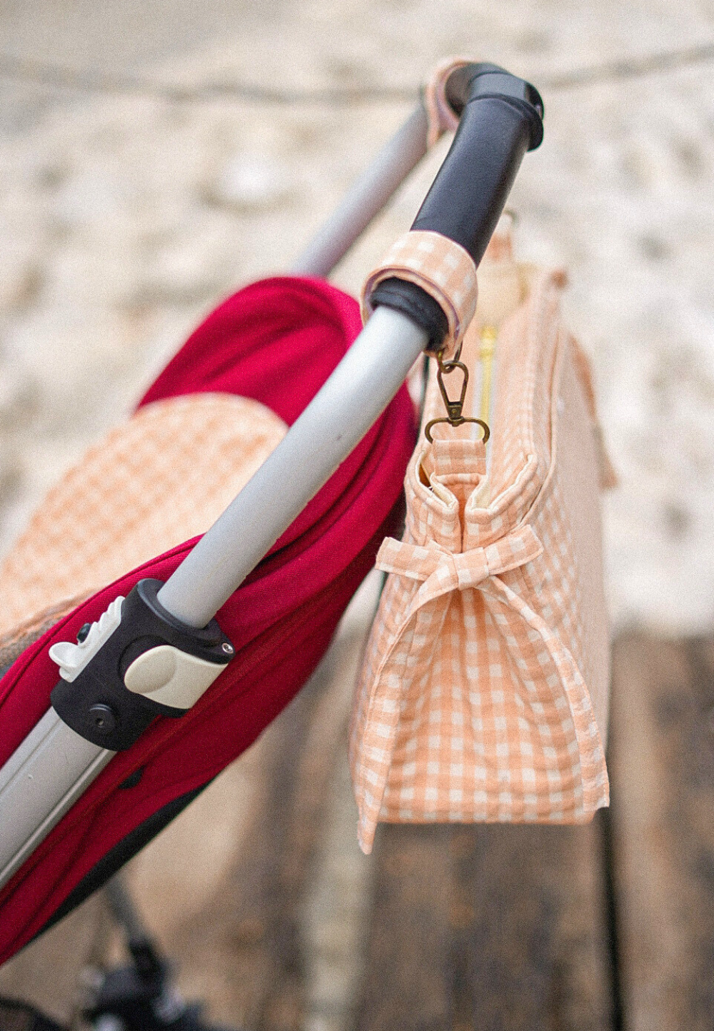 Bolso de carro compact Apricot Vichy