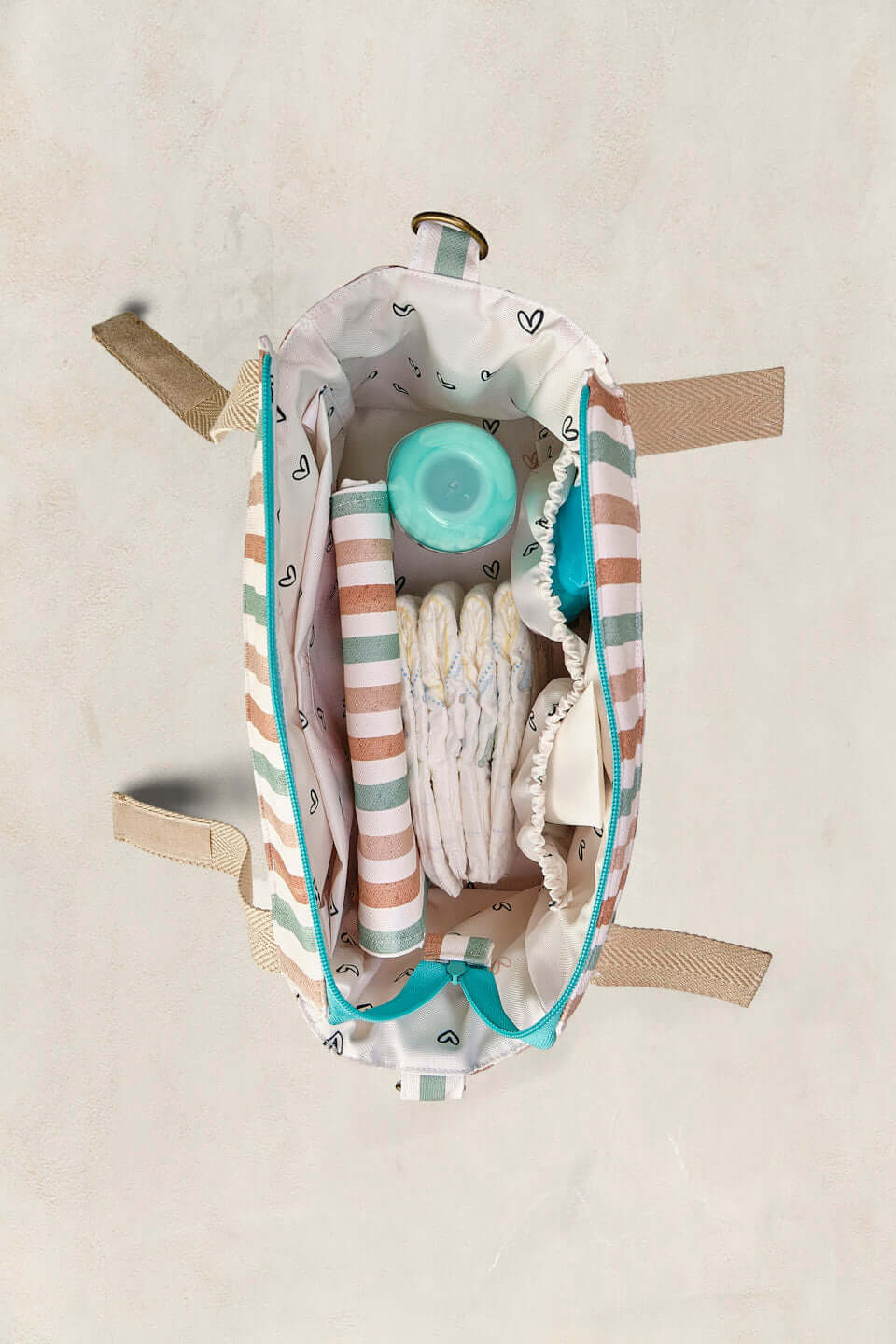 Bolso de carrito – Riviera Stripe · Compact – Ligero, ordenado y con estilo