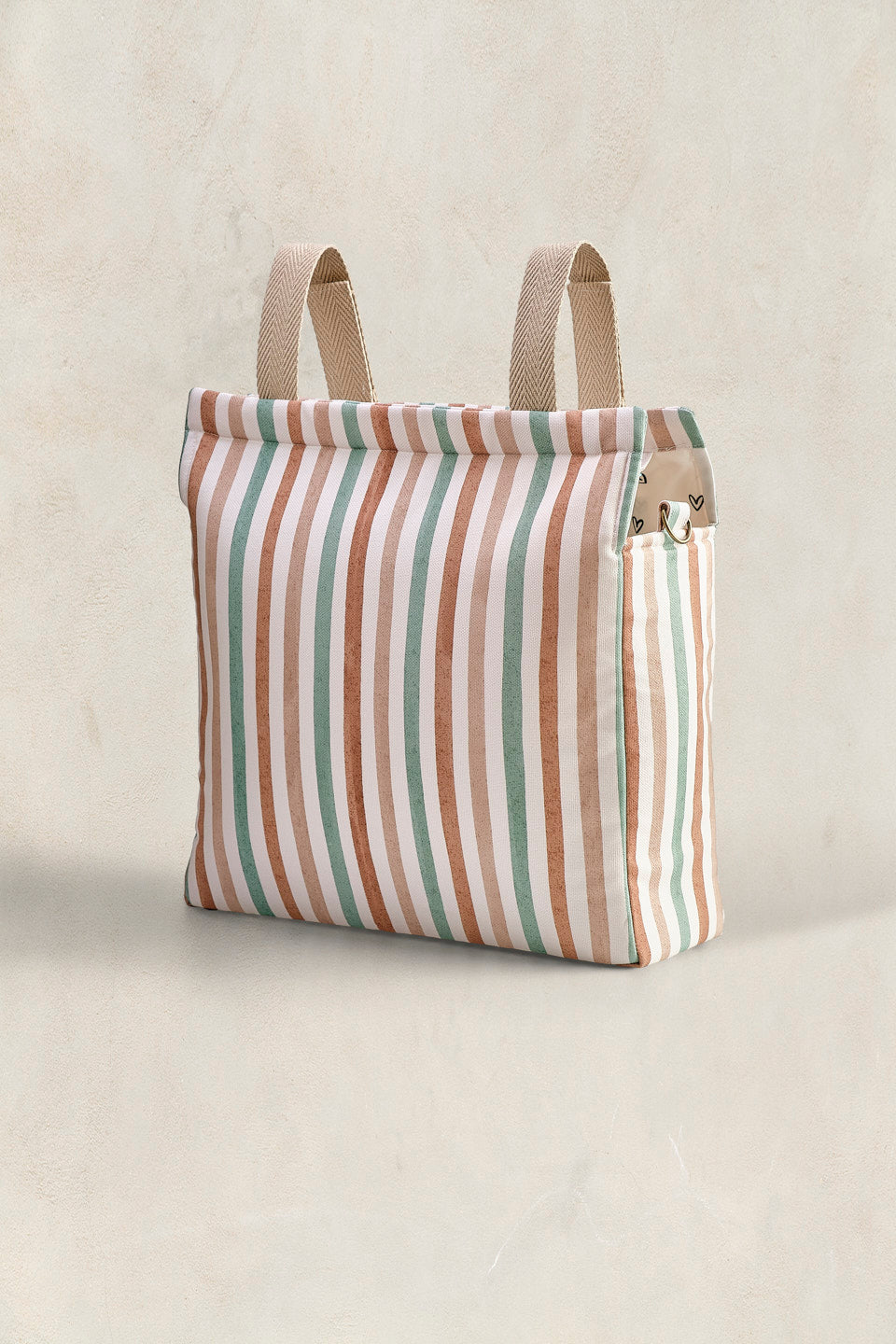 Bolso organizador mediano – Riviera Stripe – Equilibrio entre capacidad, orden y estilo