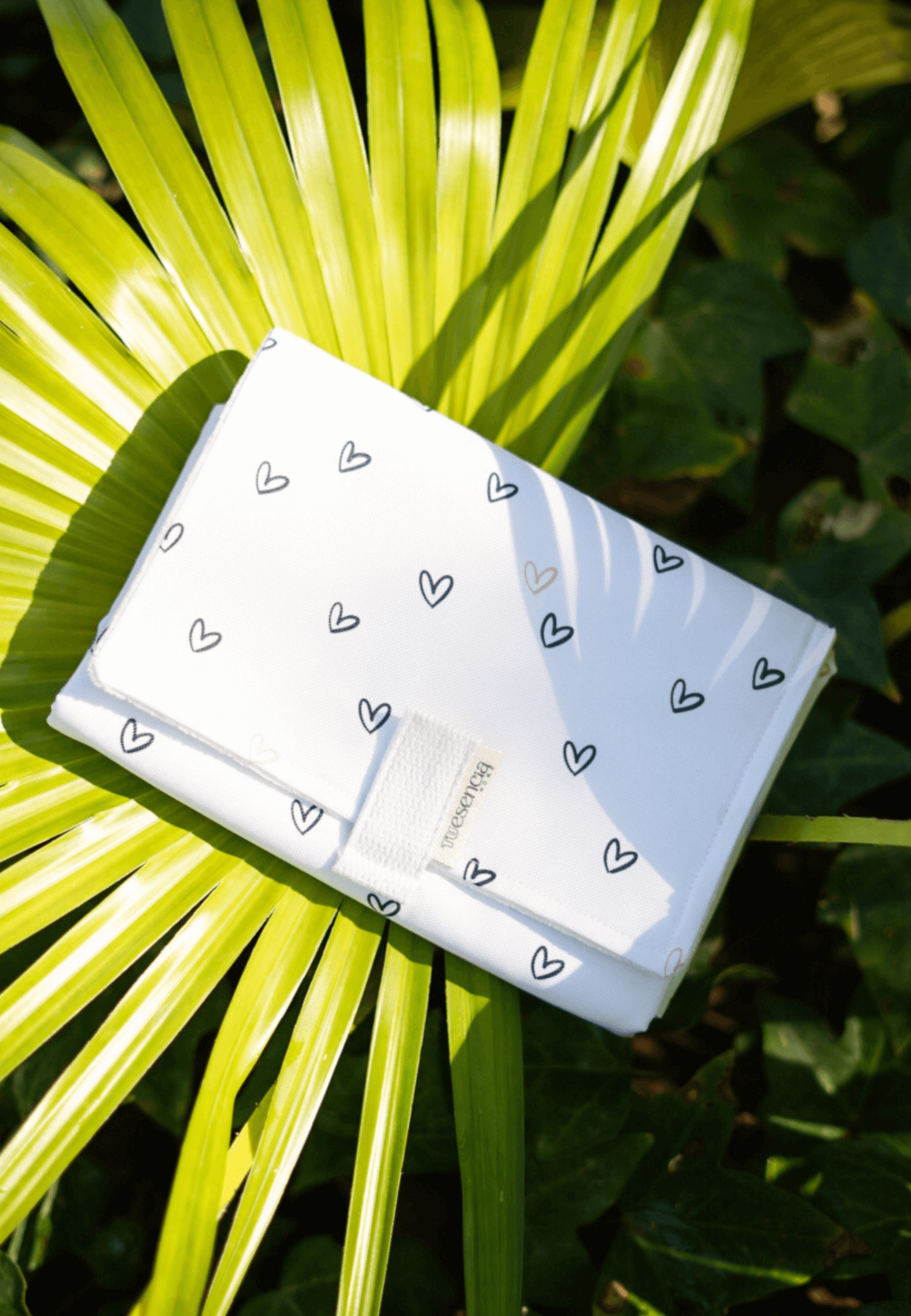 cambiador portatil impermeable bebe de corazones