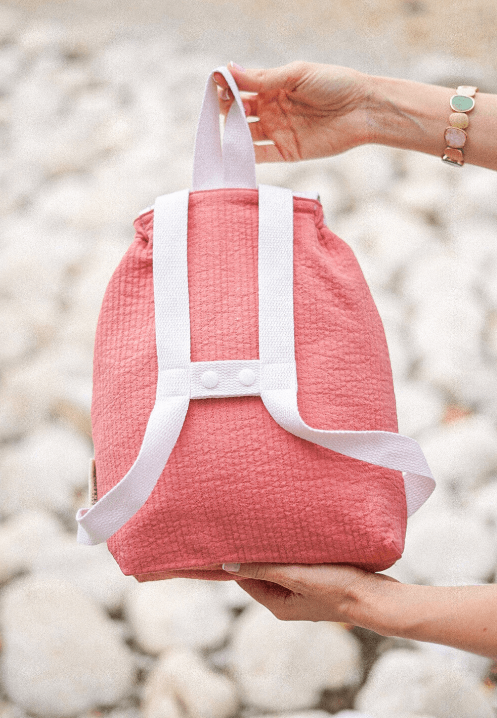 Mochila de tela para bebé de elefantes y pingüinos