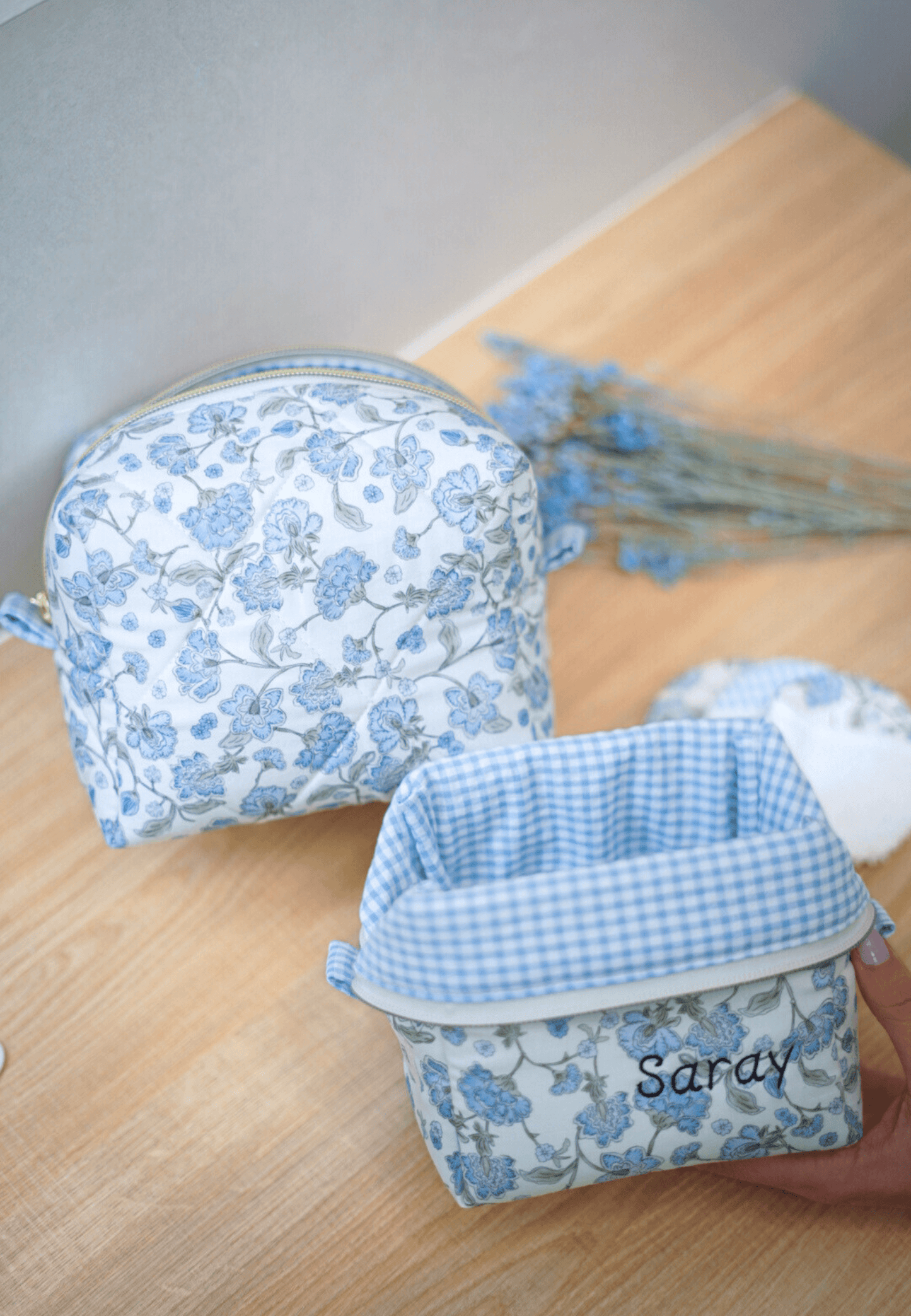 neceser azul personalizado