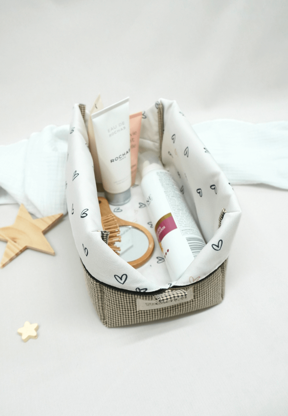 neceser grande beige impermeable mujer