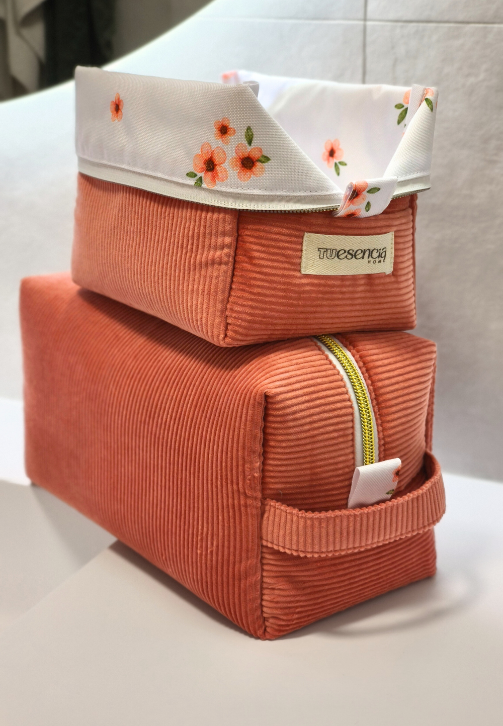 Neceser grande Clay Bloom · Viaje y Cosmética · Con asa