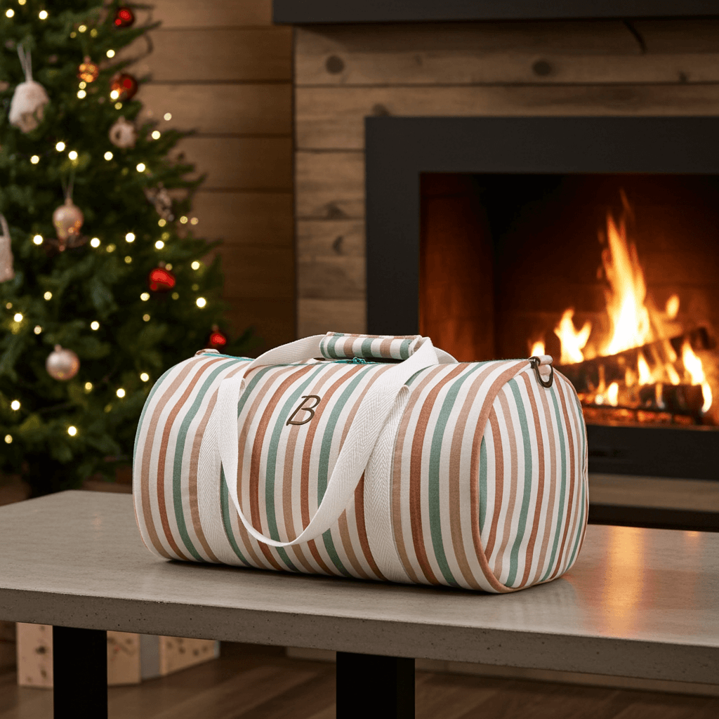 Bolsa de deporte Riviera Stripe · Especial regalo mujer con sus iniciales para Navidad