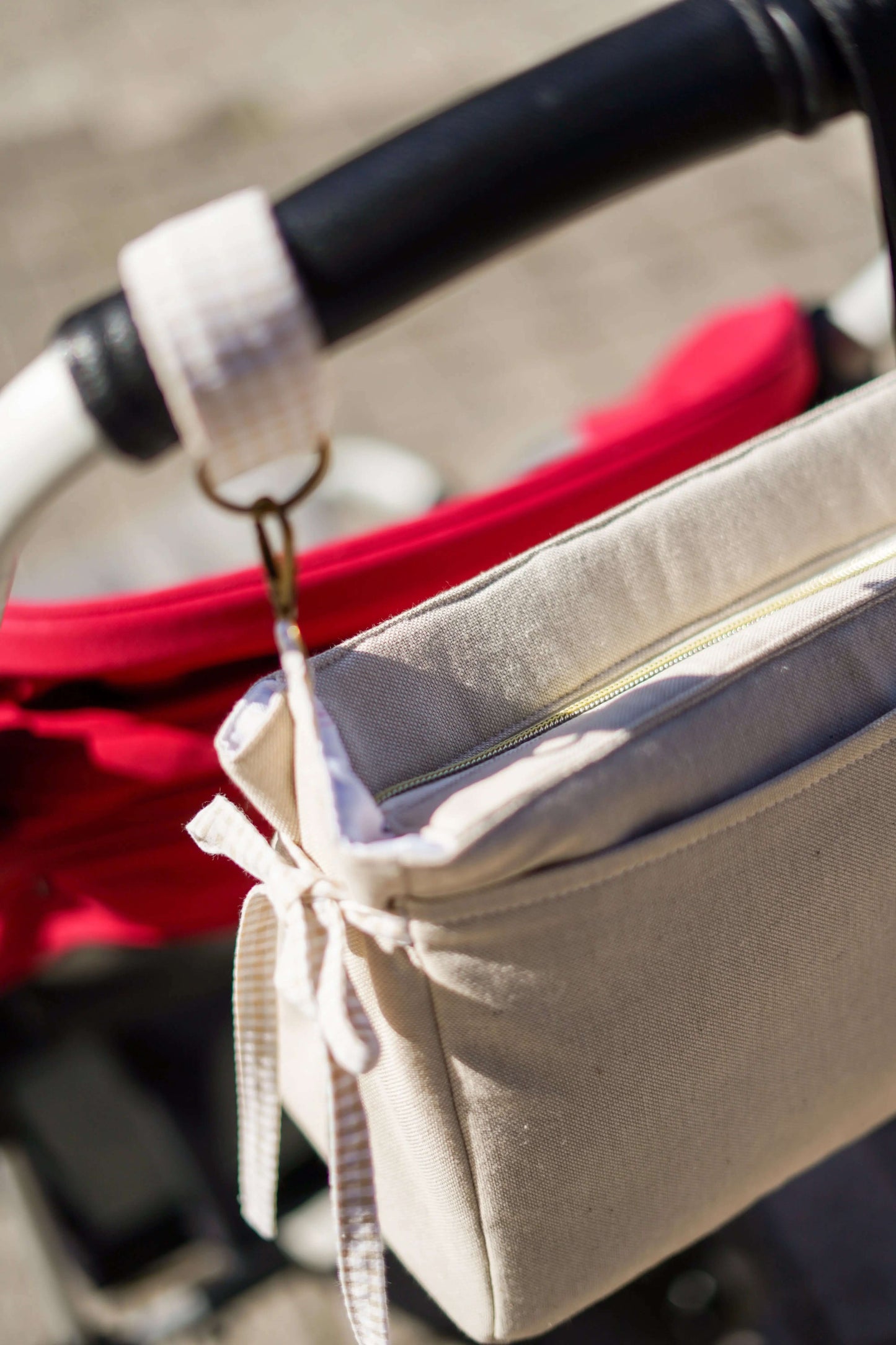 Bolsa de carro pequeña para bebé primera-verano beige