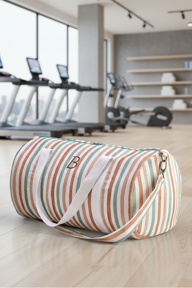 bolsa de deporte gimnasio mujer rayas