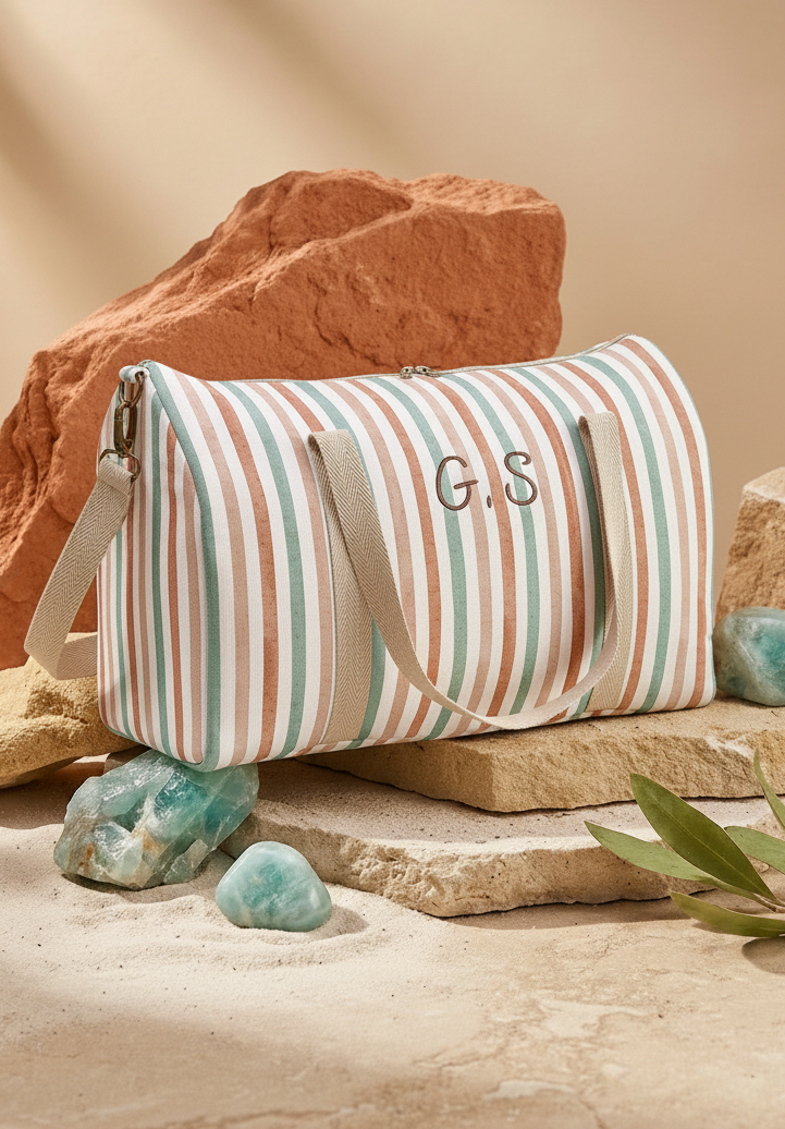 bolsa de viaje macuto escapadas rayas mujer