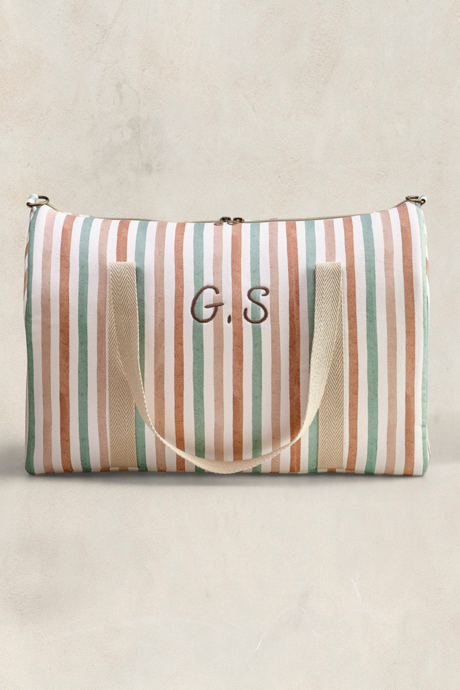 Bolsa de viaje – Riviera Stripe – Grande, elegante y personalizable