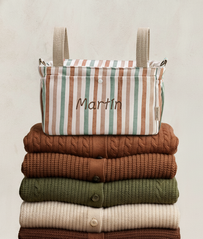 bolso de carro personalizado nombre bordado bebe