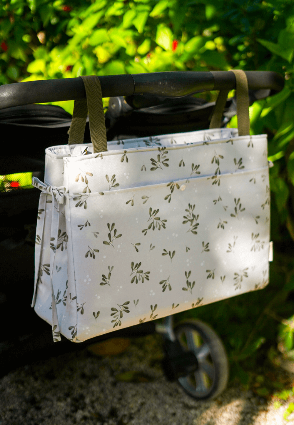 Bolso de carro gemelar Olive Bloom · Novedad · Capacidad XL