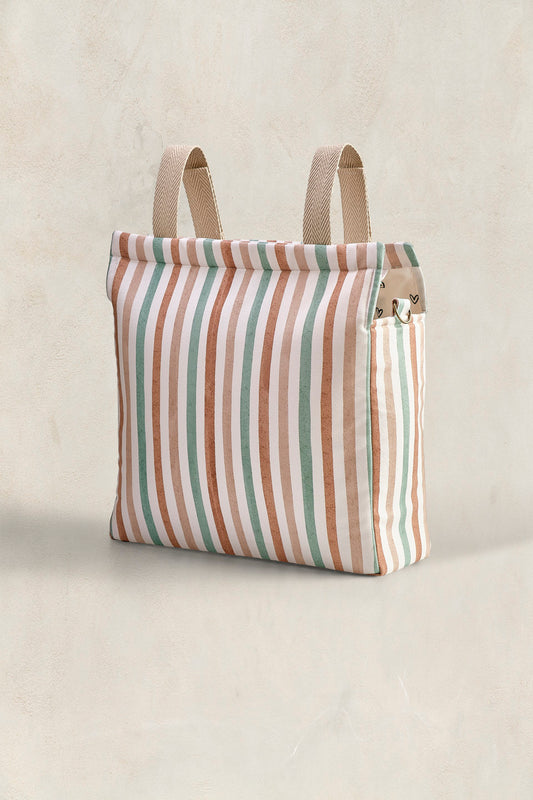 Bolso organizador mediano – Riviera Stripe – Equilibrio entre capacidad, orden y estilo