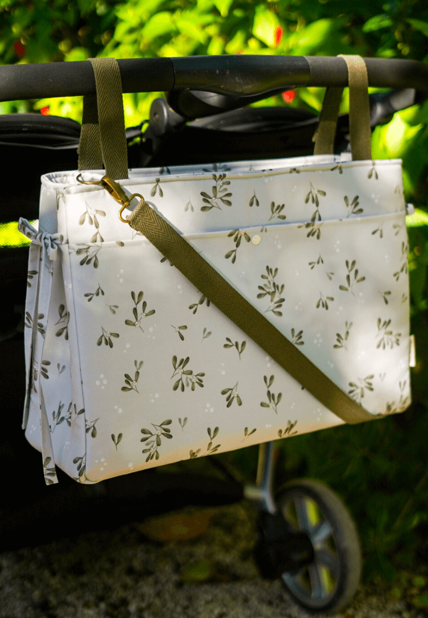 Bolso de carro gemelar Olive Bloom · Novedad · Capacidad XL