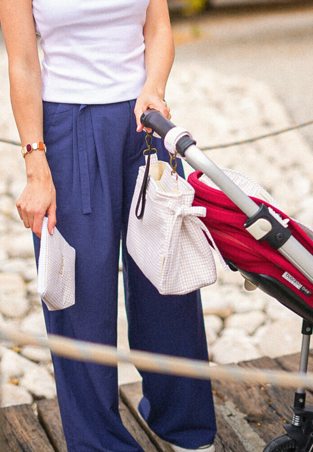 Bolso de carro compact Beige Vichy