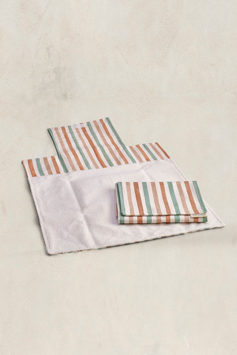 Cambiador portátil bebe – Riviera Stripe – Acolchadito e impermeable