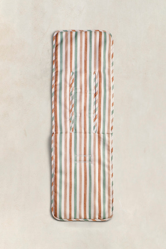 Funda para silla de carro gemelar – Riviera Stripe – Acolchada y lavable