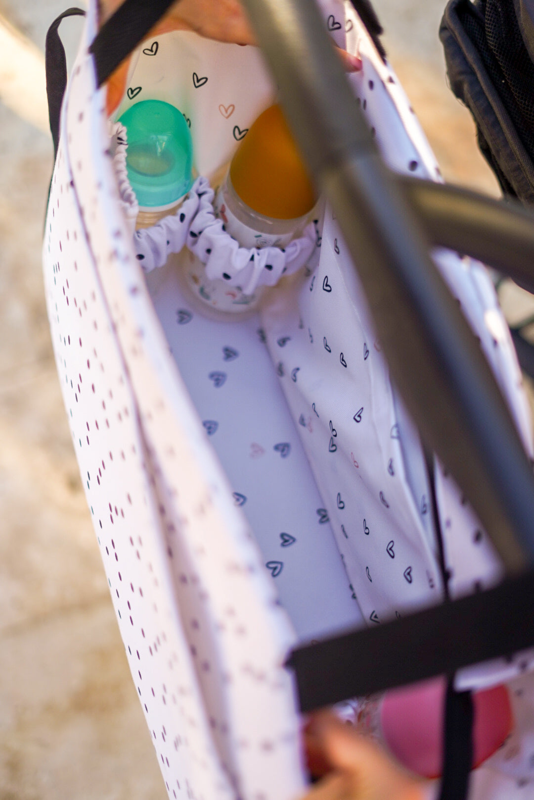 Bolso de carro gemelar Black Dots · De diseño · Acabados impecables