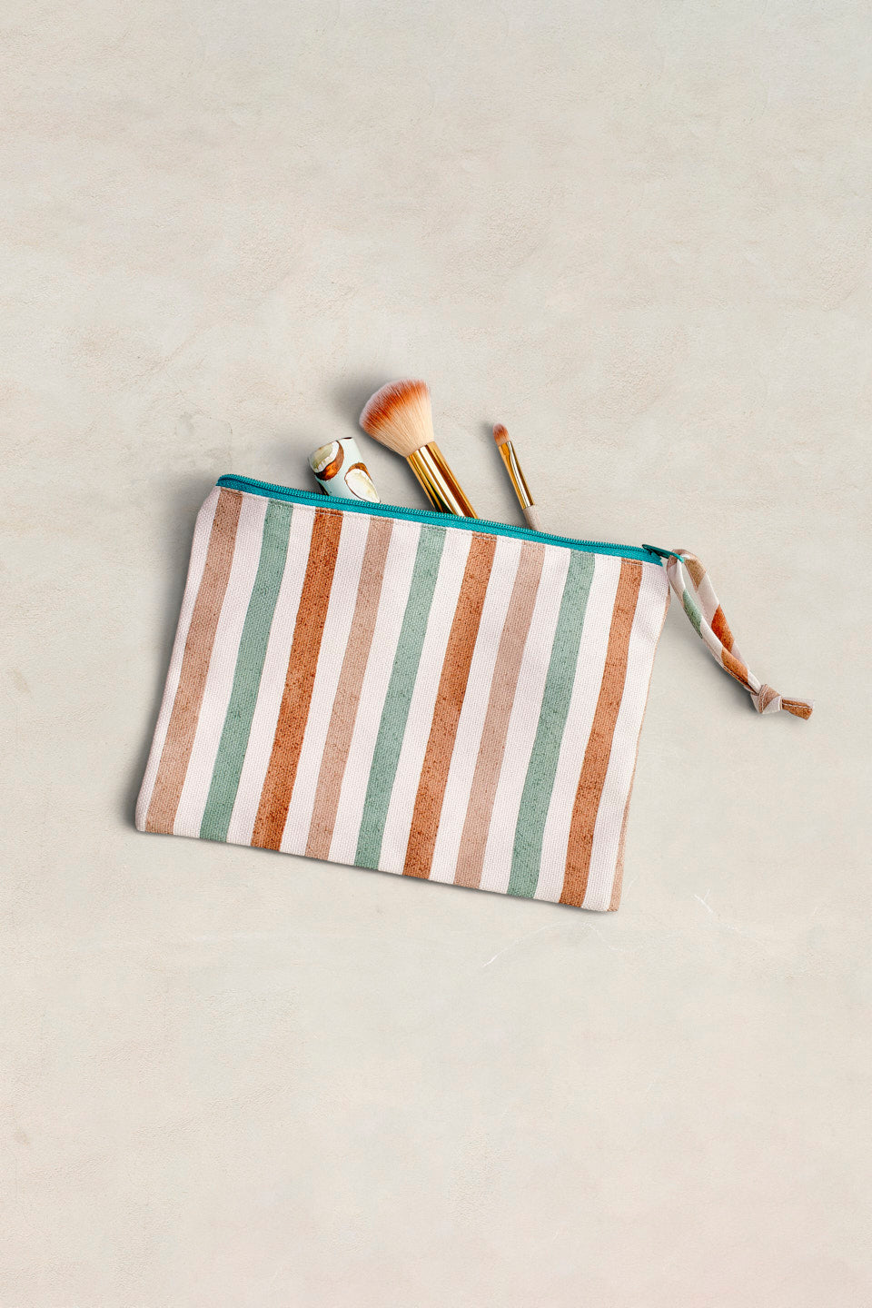 Mini neceser plano de bolso – Riviera Stripe – Ligero, fino y útil