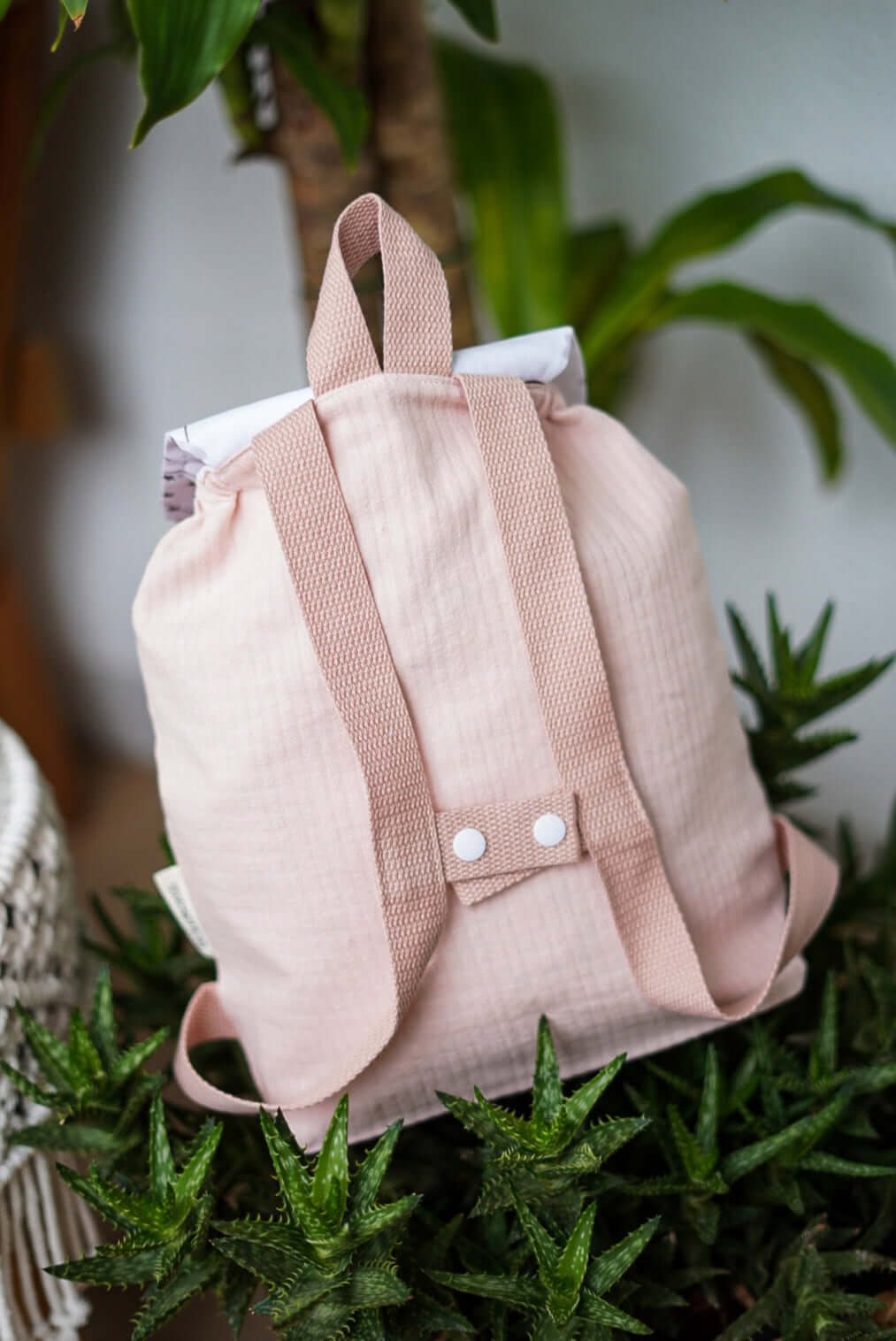 mochila rosa bebe personalizada