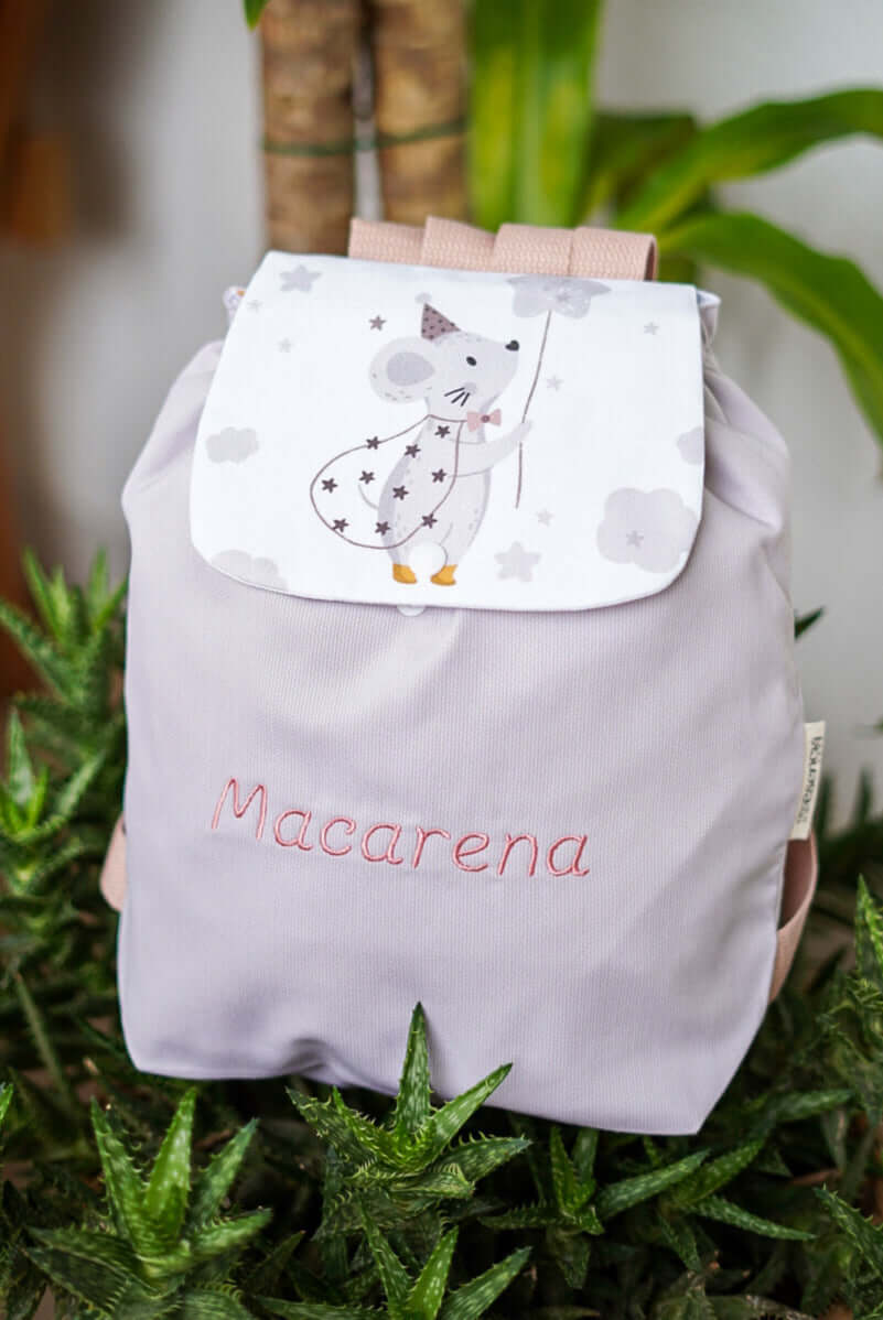mochila 1 año bebe rosa