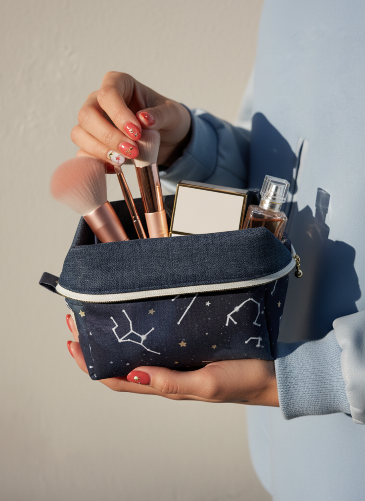 neceser de maquillaje mujer oscuro