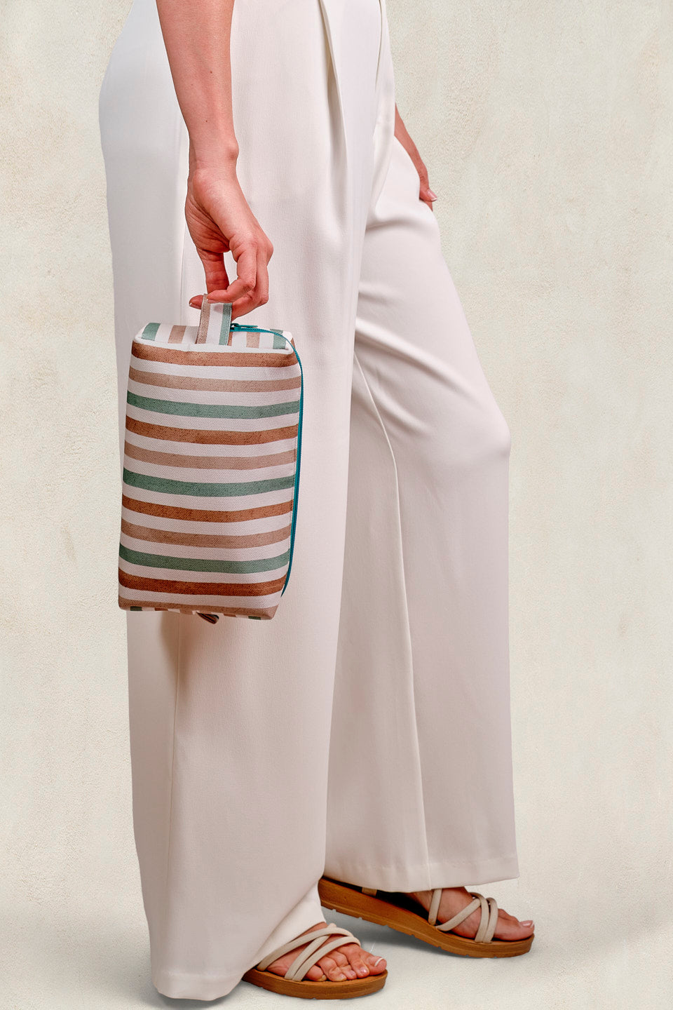 Neceser grande – Riviera Stripe – Práctico, suave y con mucho estilo