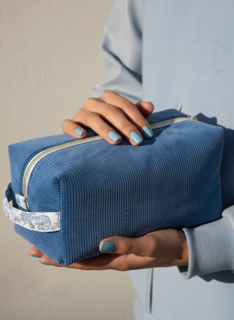 neceser grande azul de viaje mujer impermeable 