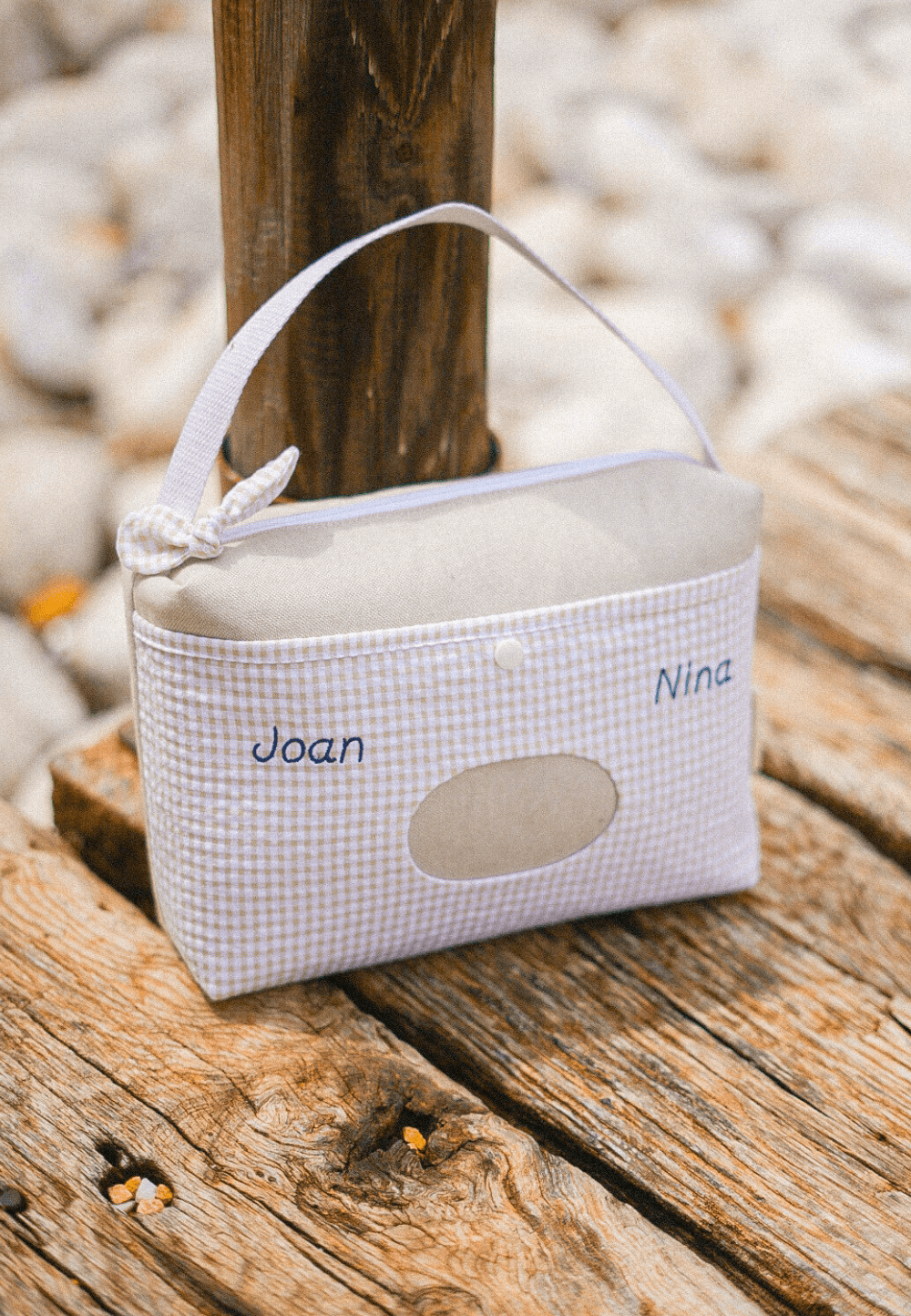 Pañalera personalizada con nombre de los bebés para guardar toallitas y pañales, hecha a mano para mellizos y gemelos, Handmade XL diaper bag for twins