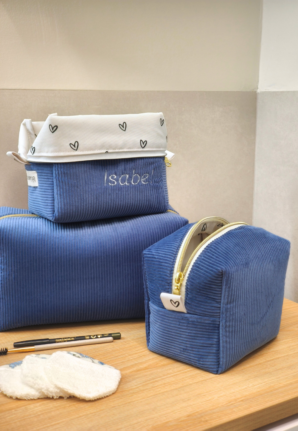 set de viaje mujer azul